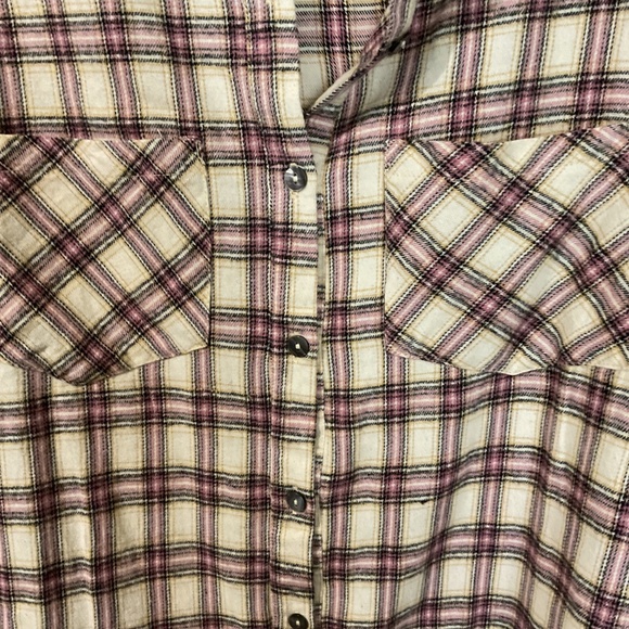 NWT White Birch Pink & Tan Plaid Flannel - Picture 5 of 8